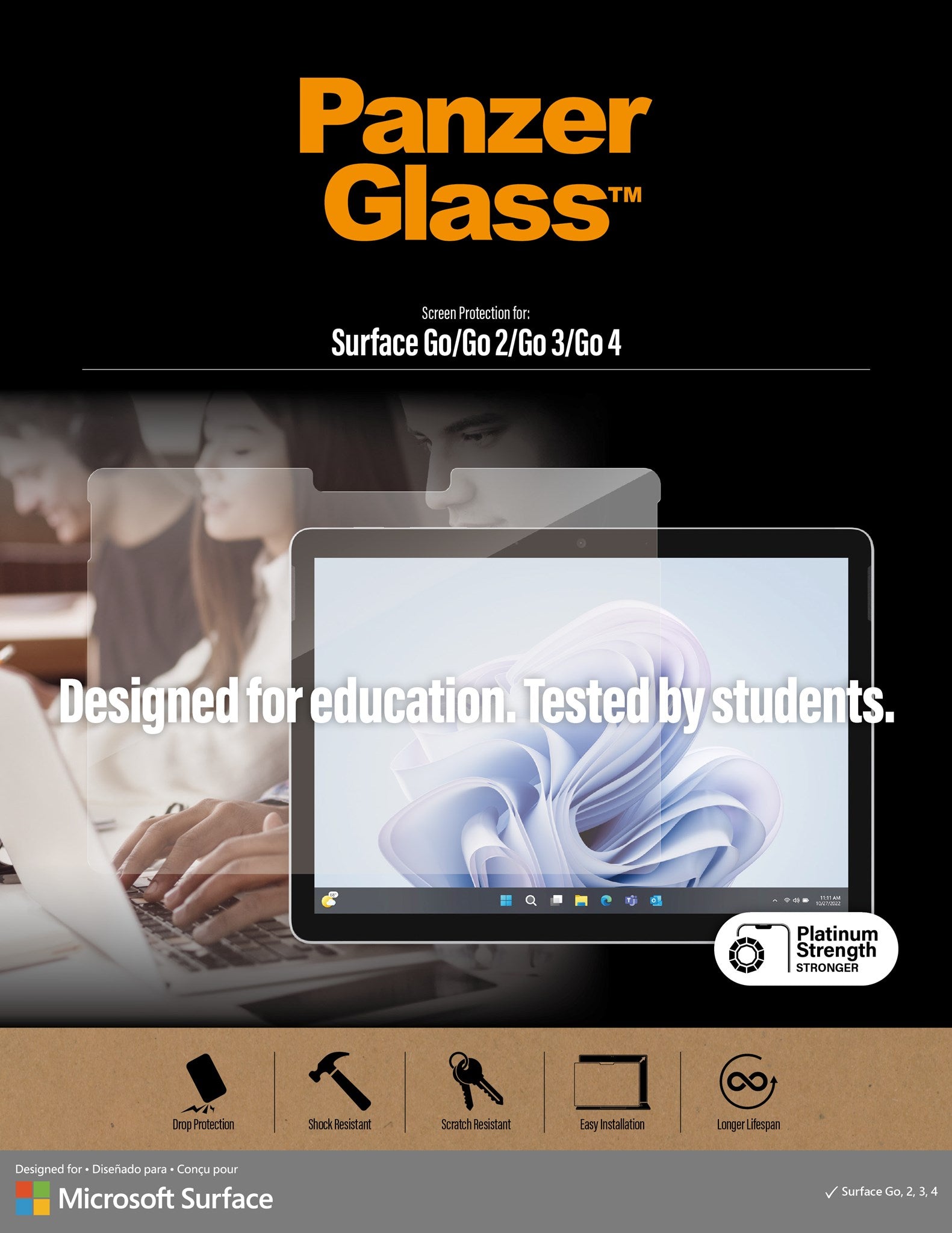 PanzerGlass® Displayschutz Microsoft Surface Go 4 | Go 3 | Go 2 | Go